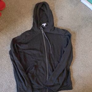 James Perse, Mens vintage terry zip up hoody size 2 (med) black